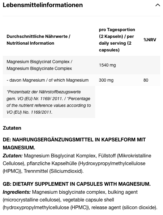 INLEAD - Magnesium Bisglycinate - 120 Kapseln