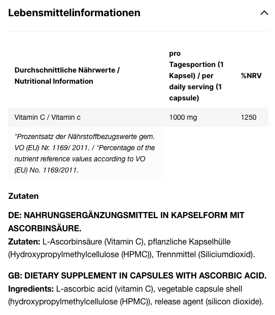 INLEAD - Vitamin C - 90 Kapseln